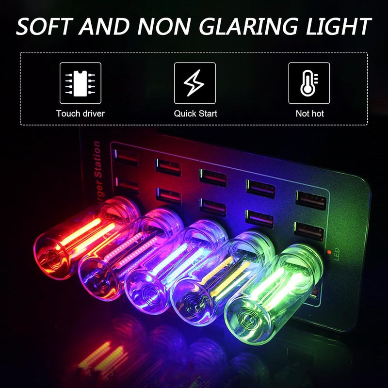 SLIMI 2 PCS Car UBS Light, Plug-in USB Night Light Bulb, Touch-sensitive Adjustable Light Car Atmosphere Lamps, Portable Mini Atmosphere Lamps, Universal Car Lights Interior, for Most Cars (Purple) - Image 3